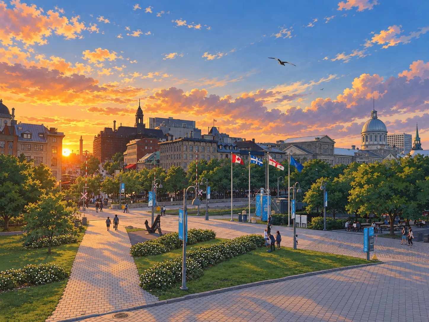 Sunset over the Old Port, Montréal